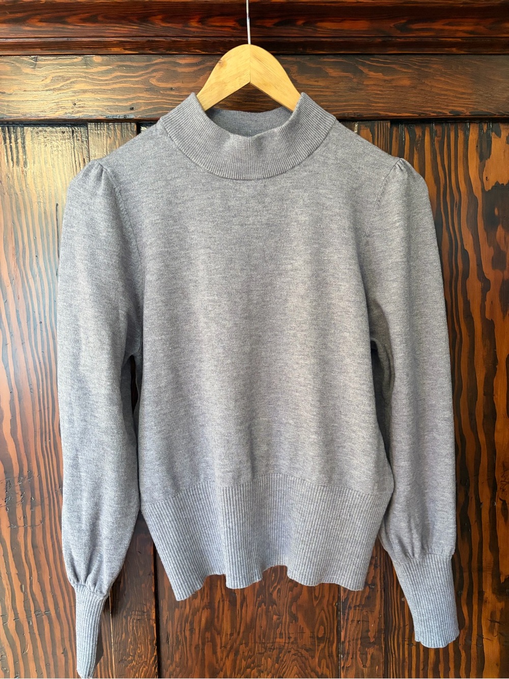 Philosophy Heather Gray Mock Neck Sweater
